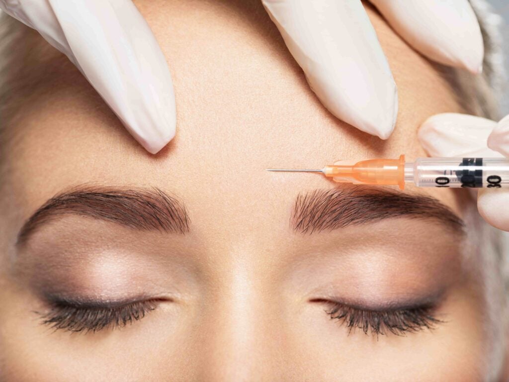 patient receiving botox injections